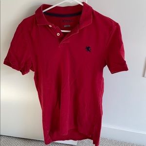Like new Express Red Fitted Pique Polo